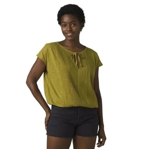 Prana Tops - Prana Ocupas Popover Top Sweet Grass Green Size Small NWT